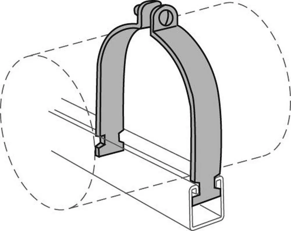 SK0506538-US20260702-105043-0 Anvil 2400326142 Fig AS 1100 2-1/2 in. Electrogalvanized Steel Strut Pipe Clamp - Image 1