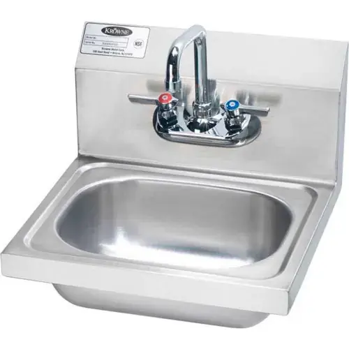 Krowne HS-2L Hand Sink 16 Inches Wide Low Lead Compliant