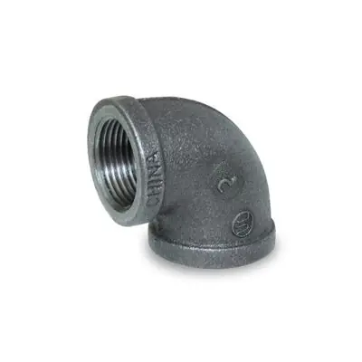 Everflow BMNL0012 Black 90 Elbow 1/2 