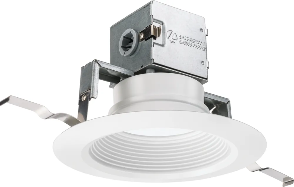SK0507384-US20260702-105043-0 Lithonia Lighting 6JBKRD30K90CRIMWM6 OneUp 6 Inch Round Direct-Wire Matte White LED Downlight - Image 1