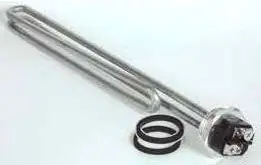 SK0507503-US20260702-105043-0 Camco Manufacturing 02583 1 NPSM, 240 V, 4500 W, Plated Copper Tubing, Zinc Plated Carbon Steel Bushing/Flange, Screw-In, Fold Back, Low Watt Density Element for American/AO Smith/Bradford White Water Heater - Image 1