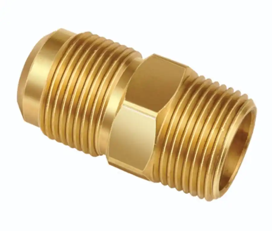 SK0507720-US20260702-105043-0 JB Industries U1-8D Brass Adapter, 1/2 Flare x 1/2 MPT - Image 1