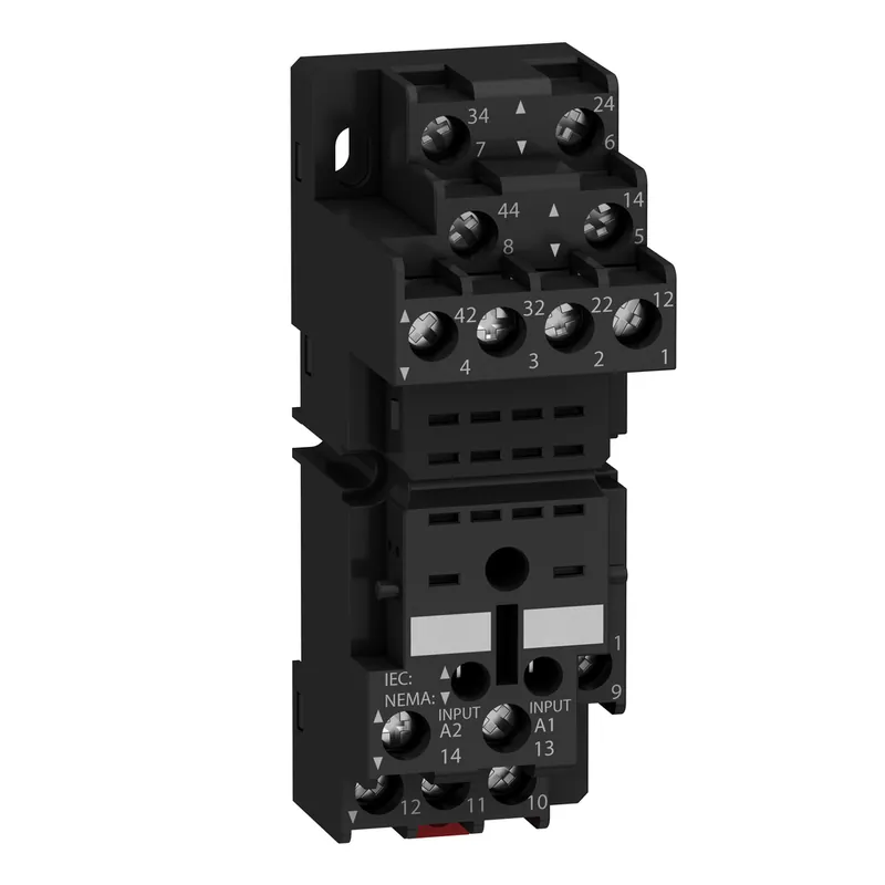 Schneider Electric RXZE2M114 Square D RXZE2M114 250 Volt 10 Amp 35 mm Din Rail/Panel Mount Screw Clamp Terminal Relay Socket