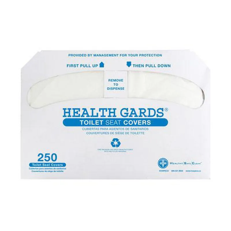 SK0508928-US20260702-105043-0 HOSPECO HG5000 Health Gards Toilet Seat Cover - Half Fold, White - Image 1