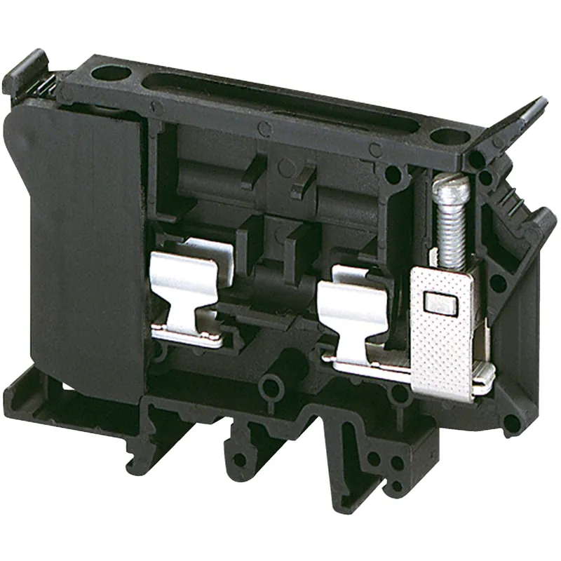 Schneider Electric NSYTRV42SF6 4 mm 2-Point Black 26 to 8 AWG Solid/Stranded Copper Screw Terminal Block