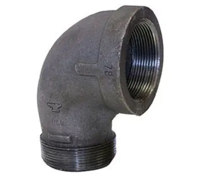 SK0509145-US20260702-105043-0 ANVIL 0310016605 1 in. Male x Female Black Malleable Iron 90-Degree Street Elbow - Image 1