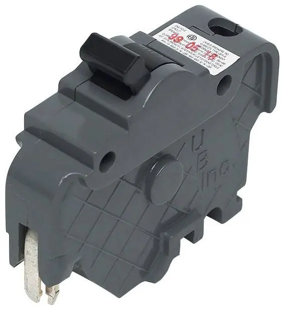 Connecticut Electric UBIF20N Circuit Breaker 120 VAC 20 A 10000 A Interrupt 1 Pole