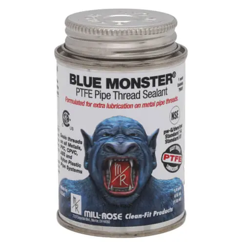 Blue Monster 76001 Heavy-Duty Industrial Grade Thread Sealant with PTFE (4 oz.)