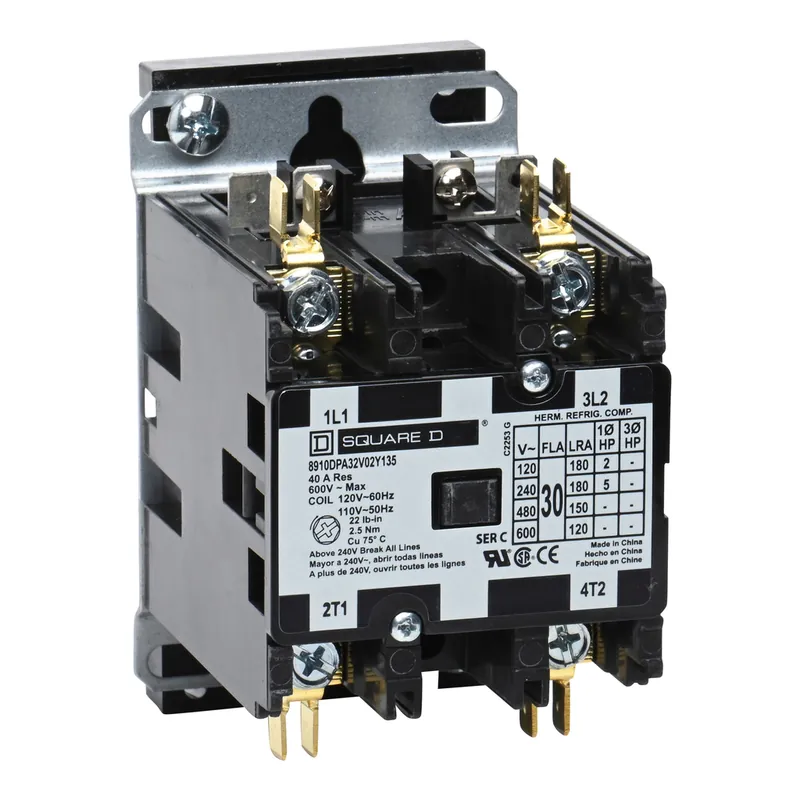 SK0509736-US20260702-105043-0 Square D 8910DPA32V02Y135 Contactor 110/120 VAC 30 Amp 2-Pole Replacement MPN - Image 1