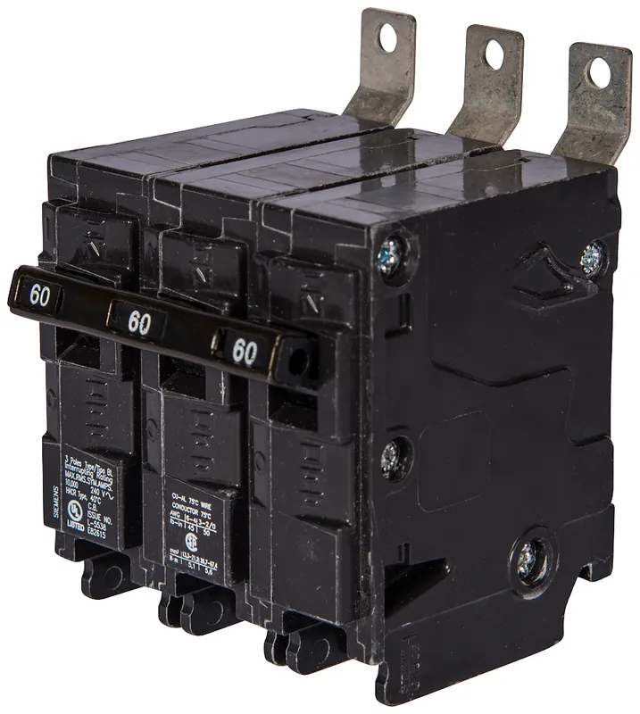 SK0509781-US20260702-105043-0 Siemens B360HH 3-Pole 60 Amp 240 VAC 65 kA Bolt-On Molded Case Circuit Breaker - Image 1