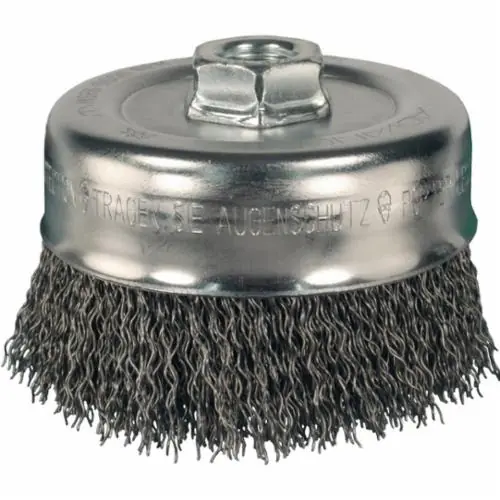 SK0509874-US20260702-105043-0 PFERD 82243 Minigrinder Cup Brush, 2-3/4 in Diameter, 5/8-11 Arbor Hole, 0.014 in Diameter Filament/Wire - Image 1