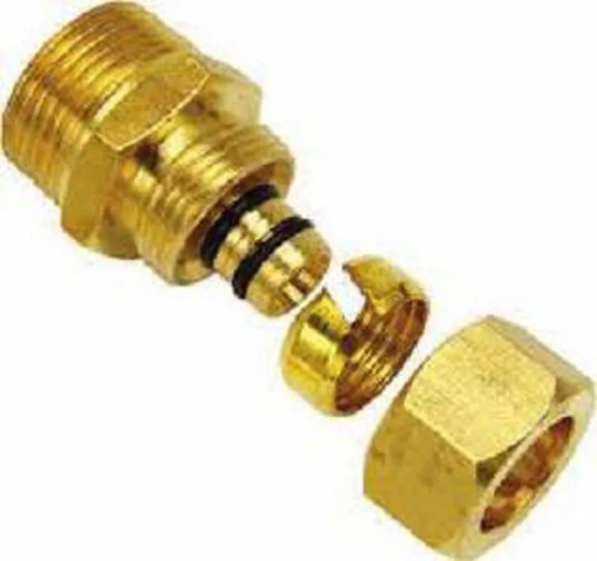 Watts 81010729 RadiantPEX-AL 1/2 in. Brass PEX Compression x 3/4 in. MPT Adapter