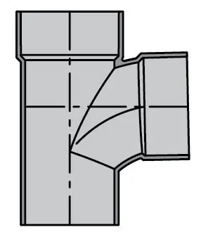 Spears Manufacturing P403-020C Sanitary Tee Fitting 2 Inch x 2 Inch x 2 Inch