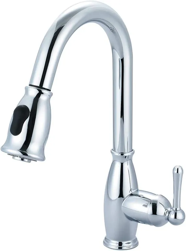SK0510358-US20260702-105043-0 Pioneer K-5040 Accent Single Handle Pull-Down Kitchen Faucet - Polished Chrome - Image 1