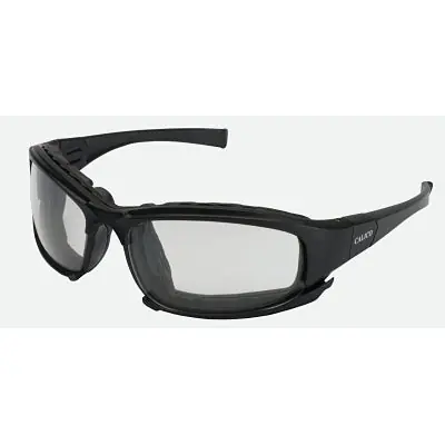 Kimberly-Clark Professional 25672 KleenGuard Calico Safety Glasses Clear Lens Polycarb Anti-Scratch Anti-Fog Black Frame