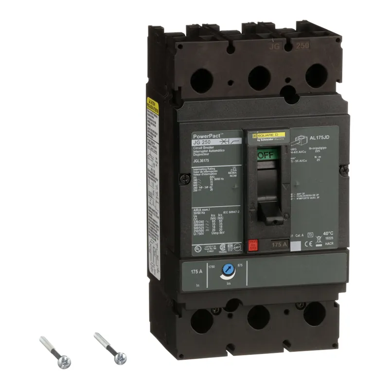 SK0510640-US20260702-105043-0 Square D JGL36175 Square D JGL36175 3-Pole 175 Amp 600 Volt Thermal Magnetic Molded Case Circuit Breaker - Image 1