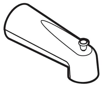 SK0510781-US20260702-105043-0 Moen 3853 Tub Spout Diverter Chrome 1/2 Slip Fit - Image 1