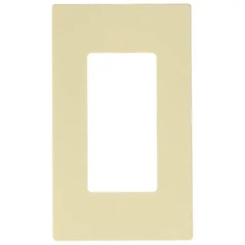 Leviton 80301-ST 1-Gang Decora Plus Screwless Wall Plate Polycarbonate, Light Almond