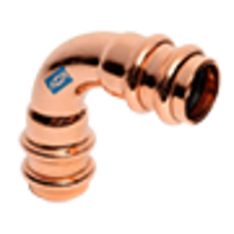 Mueller RP02717 ACR Press Copper 90 Elbow, 0.75 x 1/2 OD (P x P) Long Radius