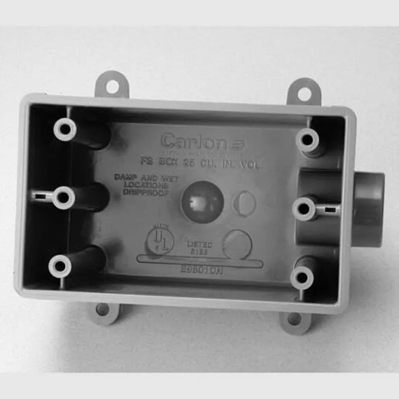 SK0511083-US20260702-105043-0 CARLON E9801 Non-metallic Hub Less One Gang Deep Device Box, 25 Cubic Inch Type FD - Image 1