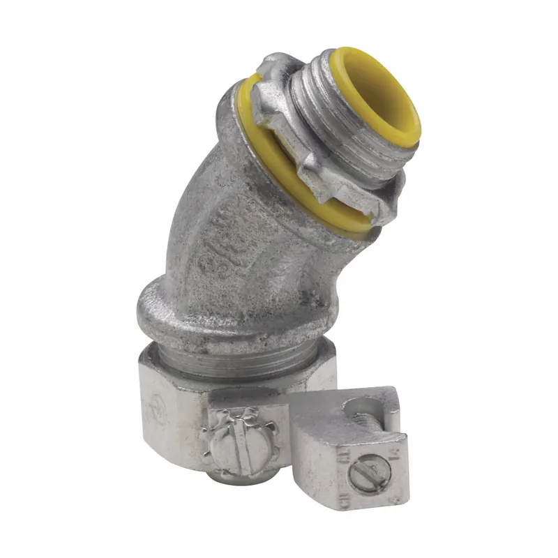 Crouse-Hinds LT15045G Liquidtight Connector 45 Degrees Non-Insulated 1-1/2 Inch