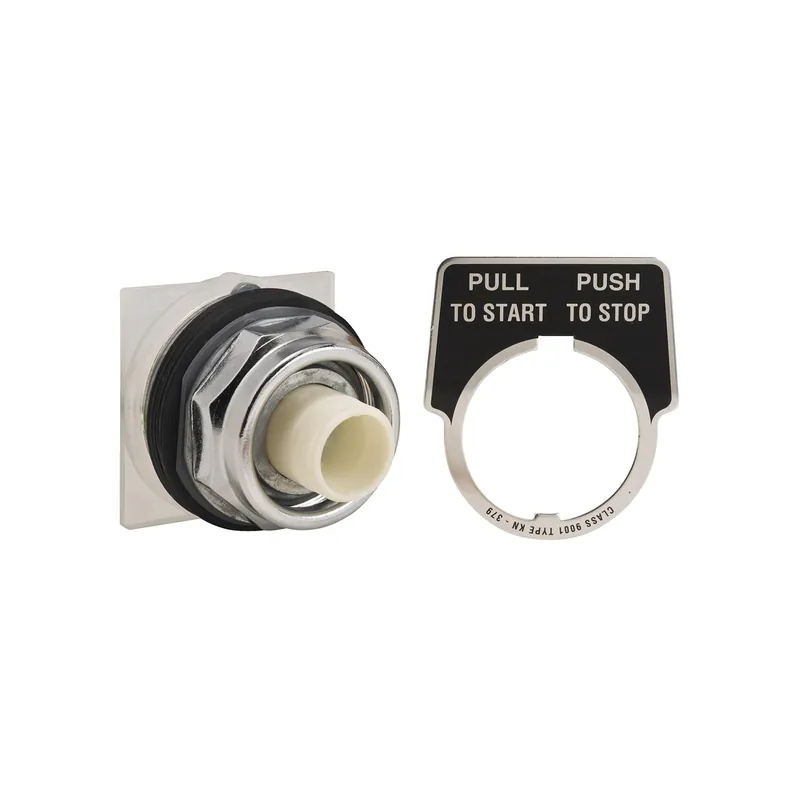 SK0511335-US20260702-105043-0 Schneider Electric 9001KR9 Square D 30 mm Chrome Plated Metal Bezel Push-Pull Operator - Image 1