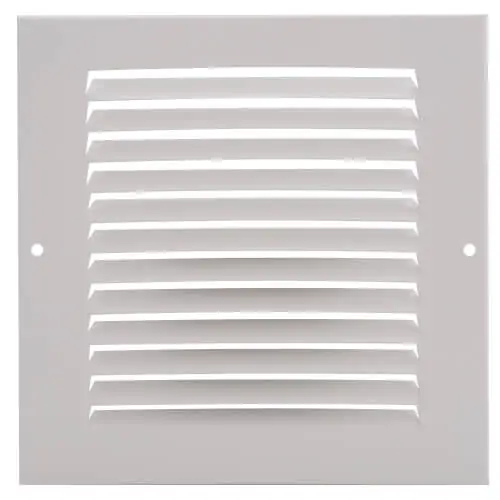 Hart & Cooley 43301 6 x 6 White Sidewall/Ceiling Return Air Grille (672 Series)