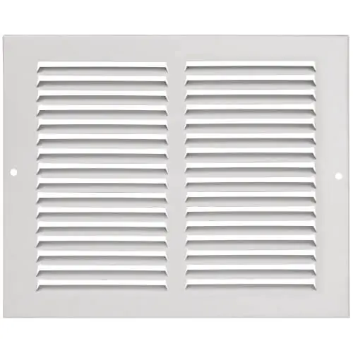 Hart & Cooley 43309 10 x 8 Wall Opening Size White Sidewall/Ceiling Return Air Grille