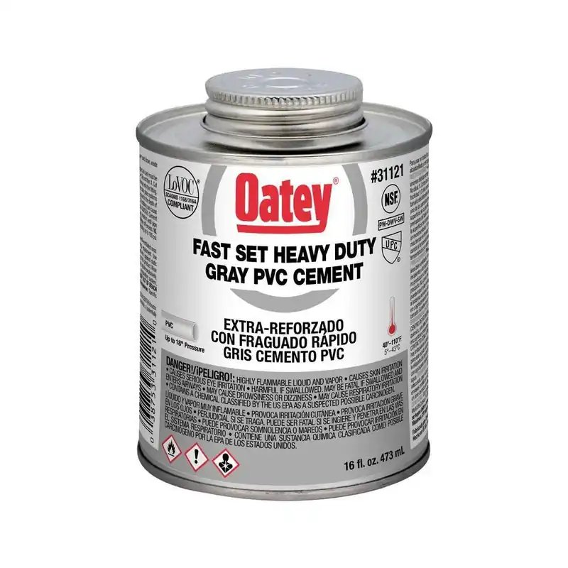 SK0512646-US20260702-105043-0 Oatey 31121 Fast Set Plastic Grey Pipe Cement 16 oz - Image 1