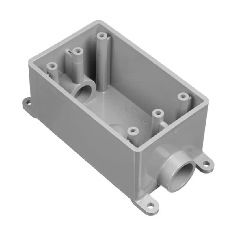 SK0512661-US20260702-105043-0 CARLON E981FFN Single Gang FSC Box Volume 18 Cubic Inches Length 4.54 Inches Width 2.80 Inches Depth 2.30 Inches Conduit Size 1 Inch 2 Hubs - Image 1