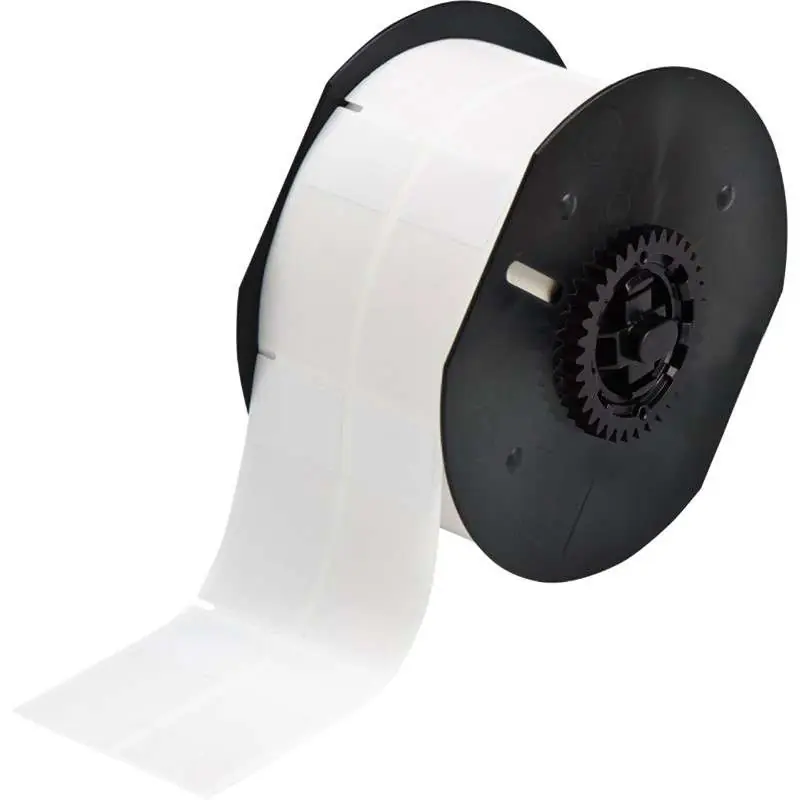 SK0512716-US20260702-105043-0 Brady B33-75-427 BBP33 Self-Laminating Vinyl Labels, Translucent White, 1 x 2-1/4, 1400 per Roll - Image 1