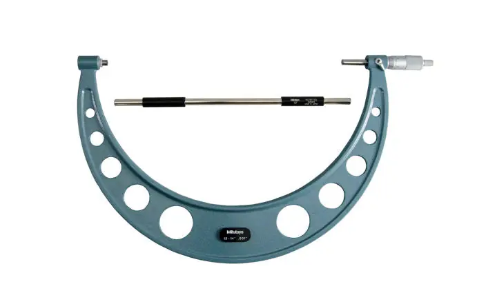 Mitutoyo 103-190 MTI 13-14 OD MIC .001 GRADS W/RATCH/LOCK/CARB/STD