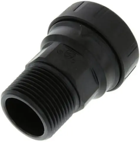 John Guest PSEI013628E ProLock 1 in. CTS x 1 in. NPT Polypropylene Bulk Connector