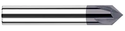 Harvey Tool 18760-C3 Chamfer Cutter, 1/8 in Dia Cutter Head, 120 deg Included Angle, 1-1/2 in OAL, Solid Carbide, AlTiN