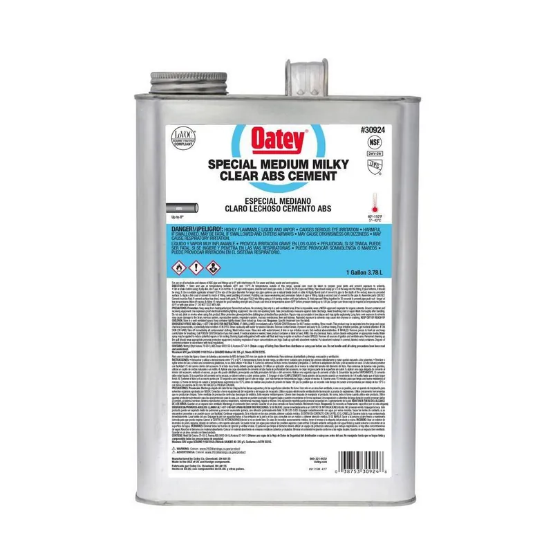 SK0513123-US20260702-105043-0 Oatey 30924 1 gal Fast Set Plastic Clear Pipe Cement - Image 1