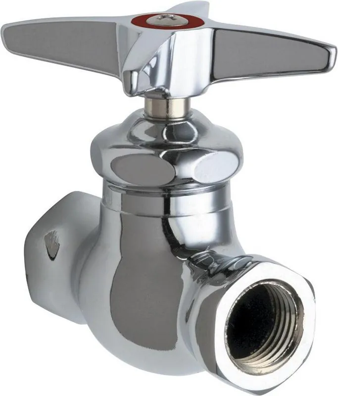 Chicago Faucets 45-ABCP 1/2 in FNPT Cross Handle Straight Supply Stop Valve