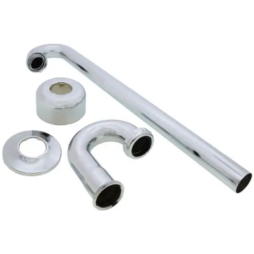 SK0513735-US20260702-105043-0 Everflow 12914-K 1-1/2 Chrome Plated Brass S-Trap 20 GA w/Flange & Box Escutcheon - Image 1