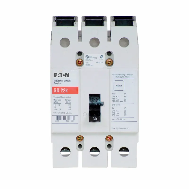 EATON GD3030 BREAKER CKT CASE MLD 480 VAC/125/250 VDC