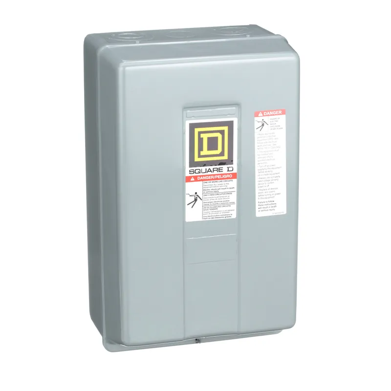 Square D 8903LG30V02 110/120 VAC 30 Amp 3-Pole 3NO NEMA 1 Electrically Held Lighting Contactor
