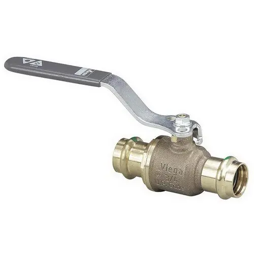 SK0514529-US20260702-105043-0 Viega 79943 ProPress 1-1/2 Inch Bronze Full Port Ball Valve with Stainless Steel Ball and Stem, Press x Press - Image 1