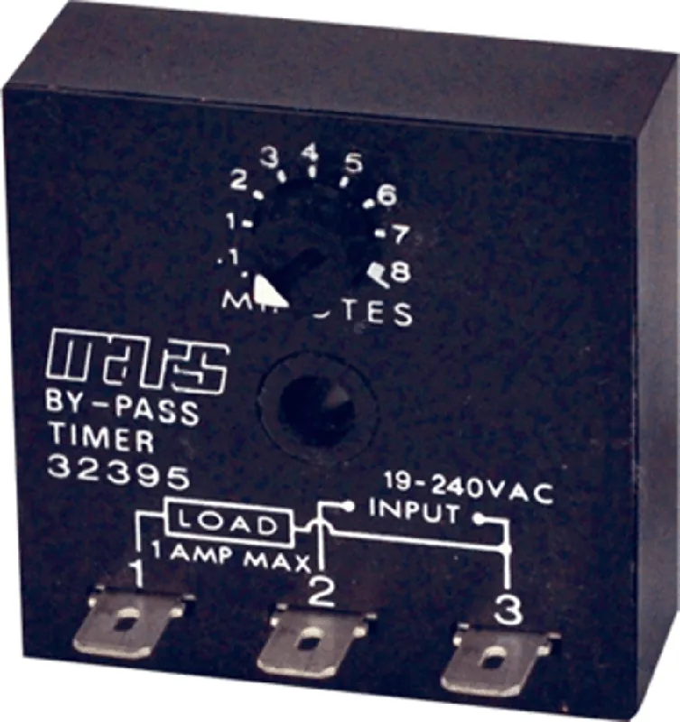 MARS 32395 Timer, Adjustable 19-288VAC Dial 6 Sec-8 Min Bypass Time Delay