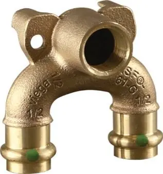 SK0514714-US20260702-105043-0 Viega 78800 ProPress Double Drop Elbow, 1/2 Inch x 1/2 Inch x 1/2 Inch, Press x Press x FNPT - Image 1