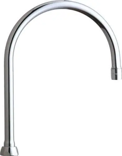 Chicago Faucets GN8AJKABCP 8 Rigid / Swing Gooseneck Tubular Spout