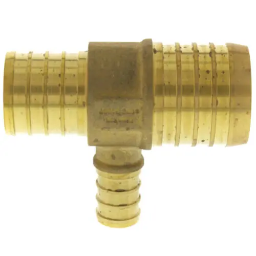 SK0515109-US20260702-105043-0 Everflow PXRT1412-NL 1-1/4 PEX x 1 PEX x 1/2 PEX Brass Tee Lead Free - Image 1