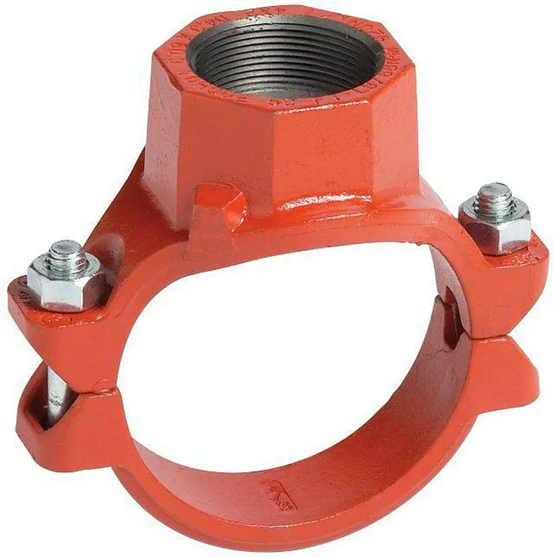 SK0515112-US20260702-105043-0 Victaulic CD2092NPE0 Style 920 4 x 3/4 in FIPS Domestic Orange Enamel Ductile Iron Tee - Image 1
