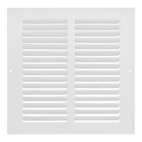 Hart & Cooley 43305 8 x 8 White Sidewall/Ceiling Return Air Grille