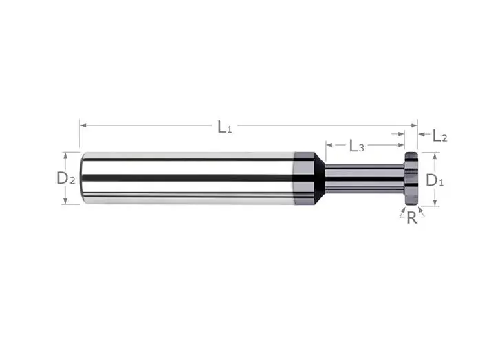 Harvey Tool 981630-C3 3/8D X 1/16W X .010R Keyseat Cutter AlTiN