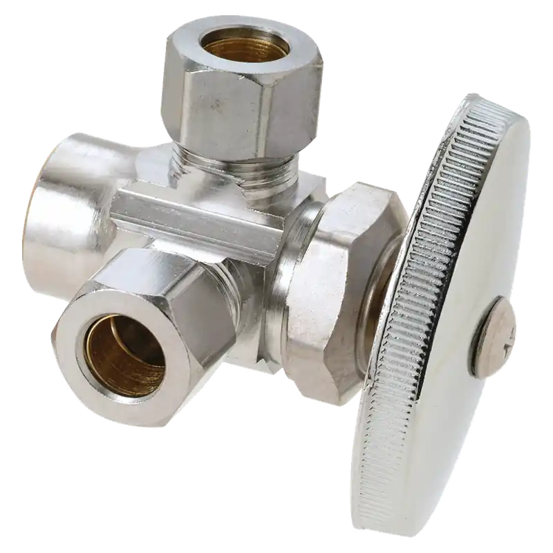 BrassCraft R1901LRXC1 1/2 in x 3/8 in Oval Handle Angle Supply Stop Valve