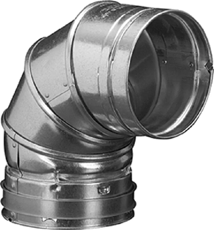 Hart & Cooley 16009 B-Vent 90 Elbow 3 Dia Galvanized Adjustable Round 3REA90