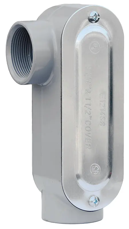 LH Dottie LR200CG LR Style Conduit Body with Cover and Gasket, 2 in Hub Size